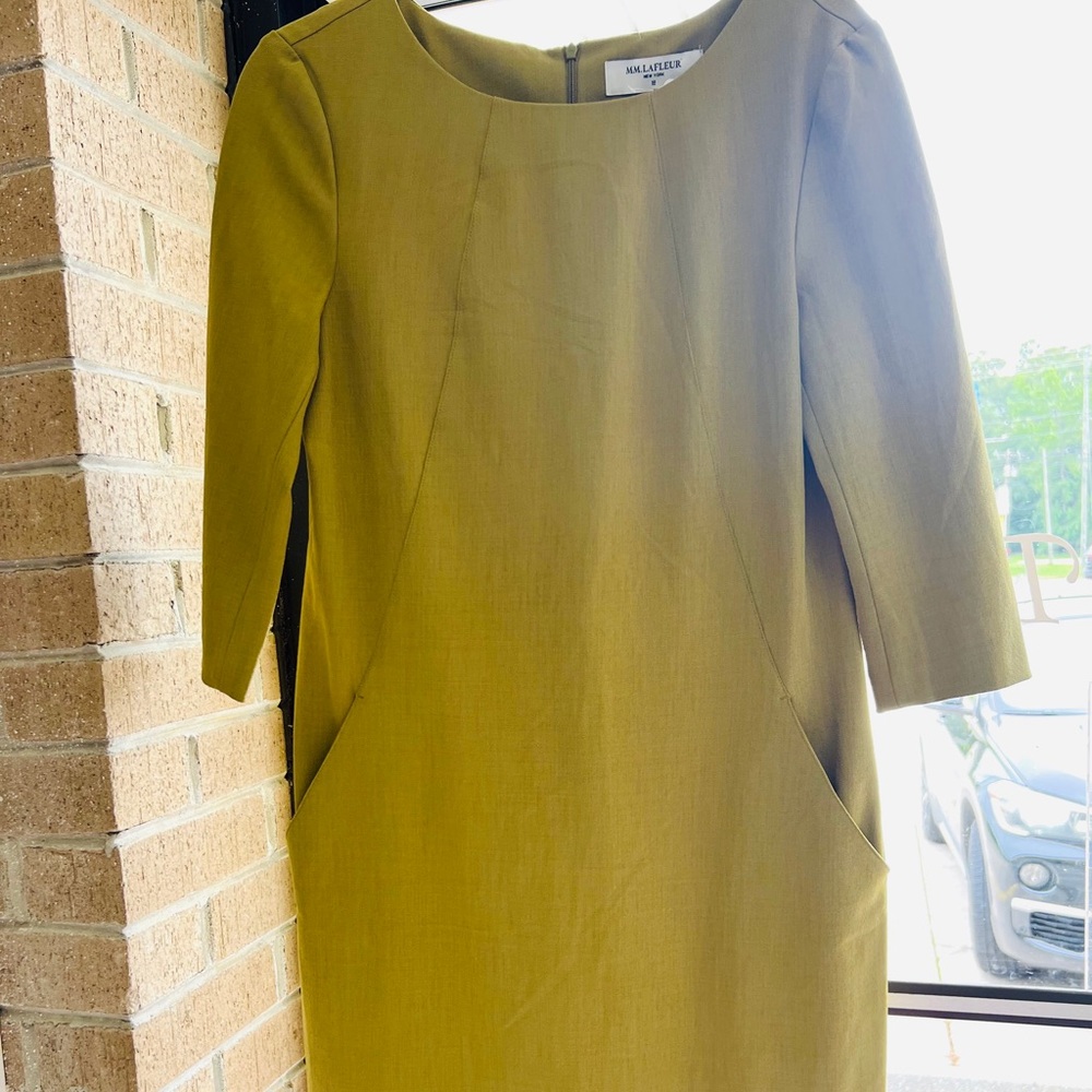 MM Lafleur Green Long Sleeve Dress